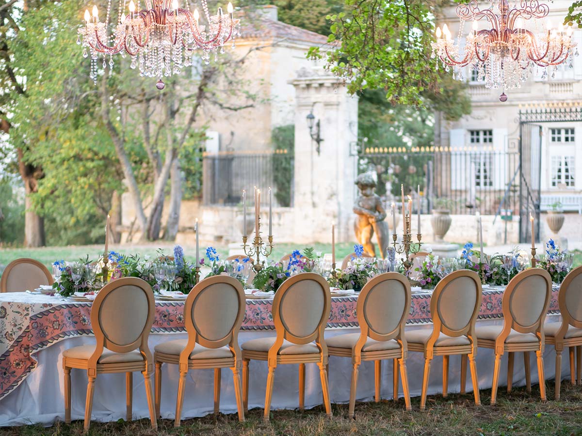 outdoor wedding chateau Bordeaux
